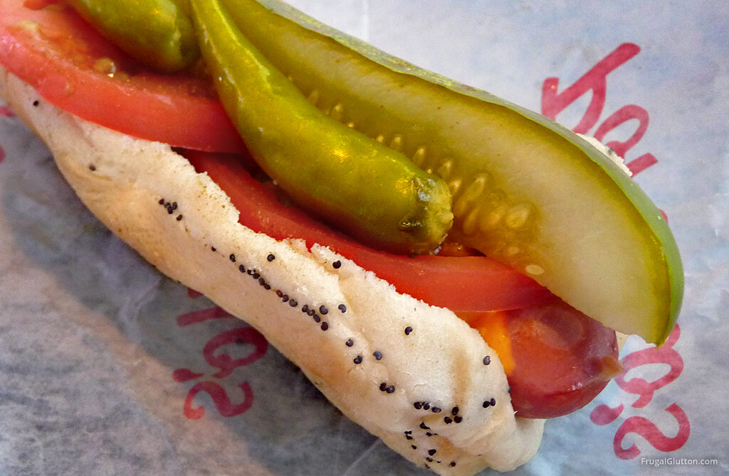 Picture of hot dog Chicago style